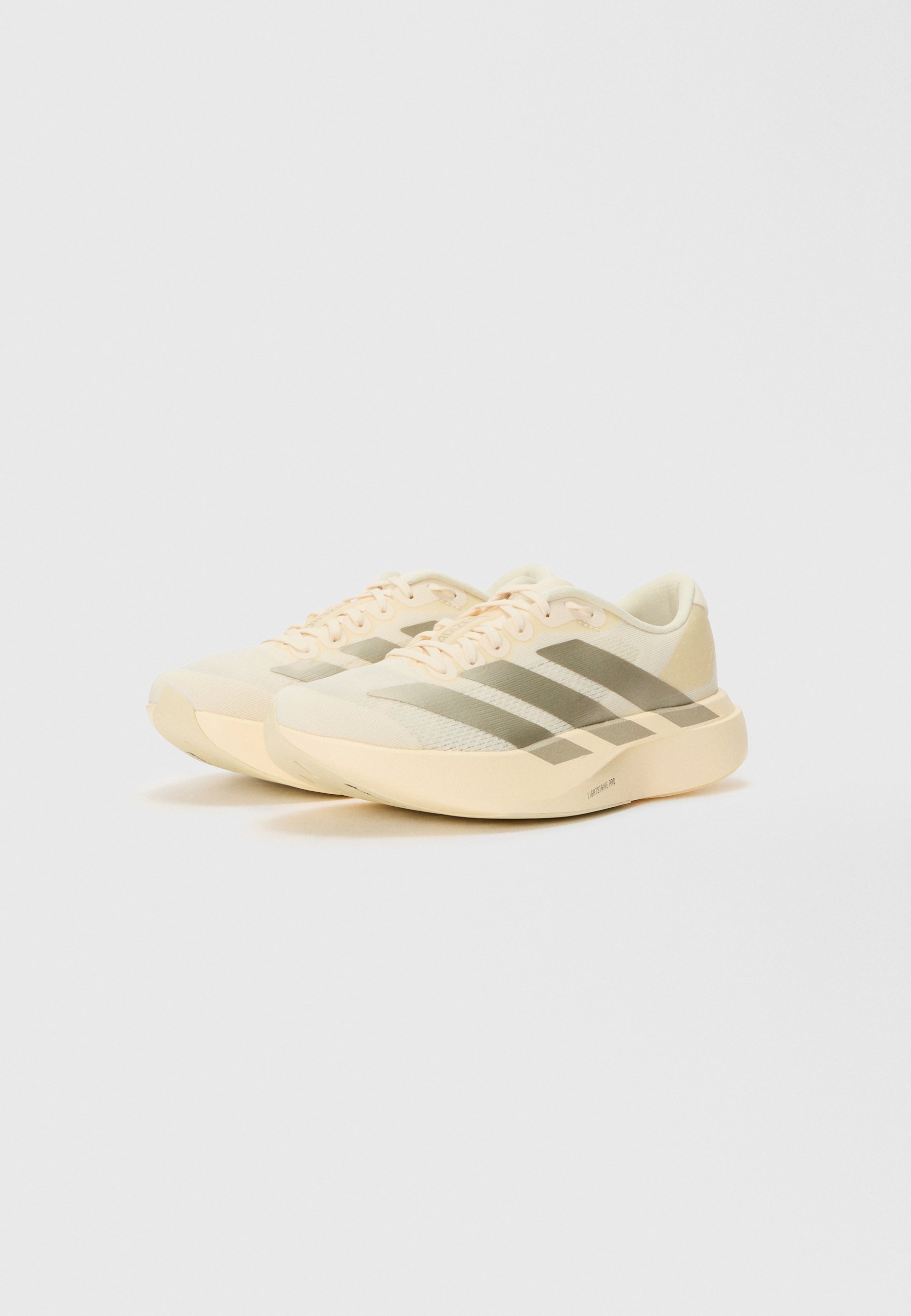 adidas Performance ADIZERO EVO SL W - Chaussures de running sur route - blanc/cyber métallisé/vanille chaude