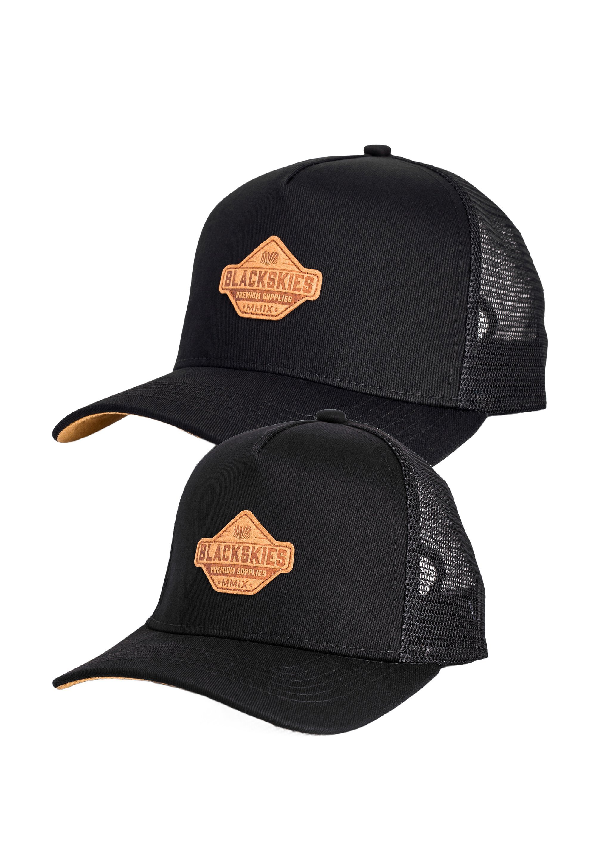 Blackskies Trucker-Set (2er-Pack) – Kappe – schwarz