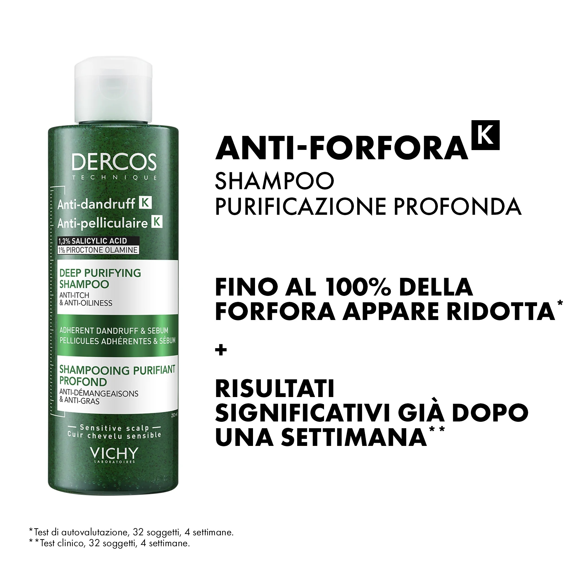 VICHY Vichy Dercos Anti-roos K Intensieve Zuiverende Shampoo 250 ml Anti-roosbehandeling