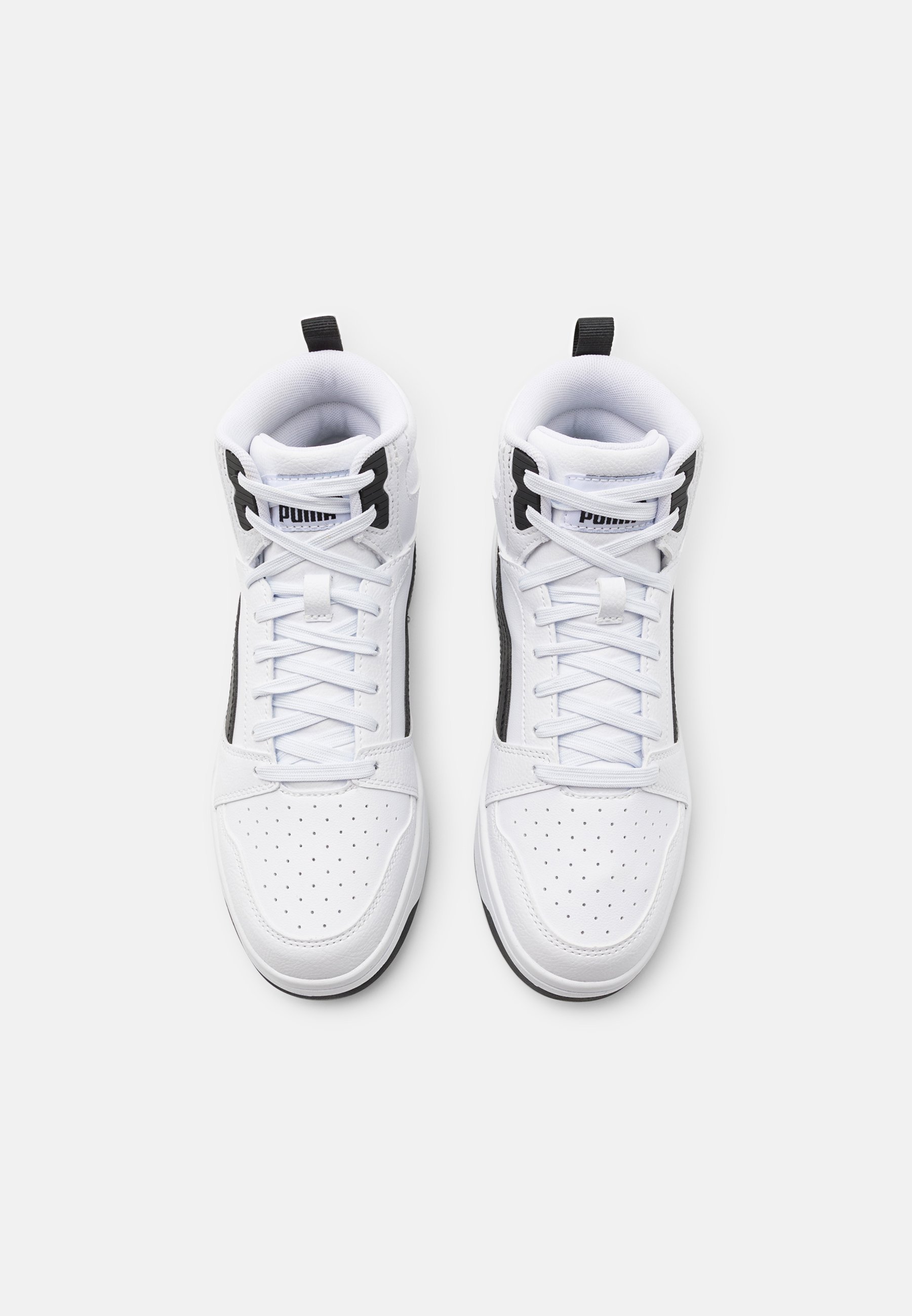Tênis Puma REBOUND V6 MID JR - Cano alto - branco/preto