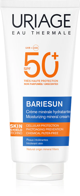 Uriage Bariésun Creme Mineral FPS 50+ - Creme protetor mineral para rosto e corpo FPS 50+