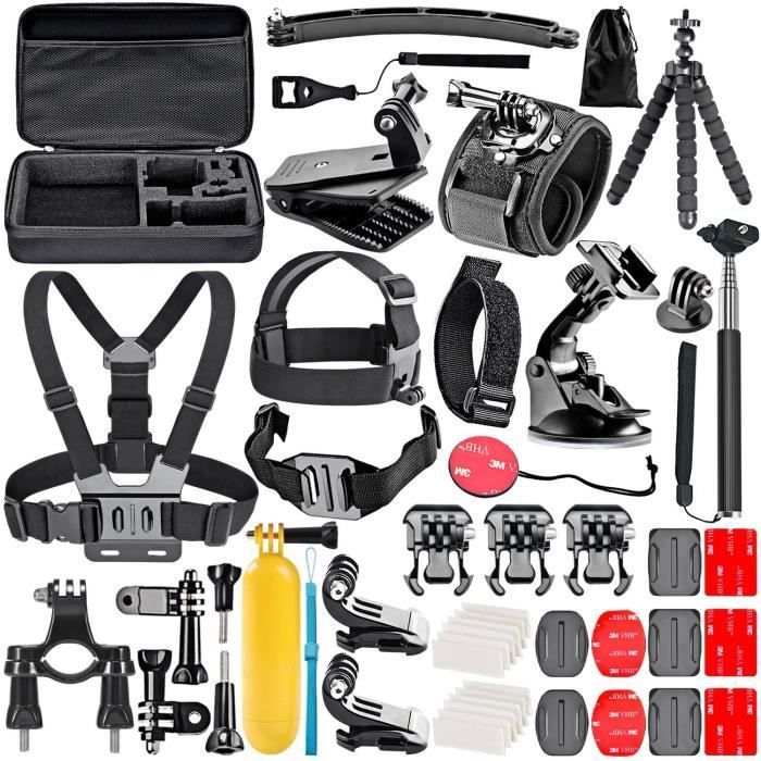 Kit di accessori 50 in 1 per action camera compatibile con GoPro Hero 4/5 Session, Hero 1/2/3/3+/4/5, SJ4000/5000, Nikon e Sony.
