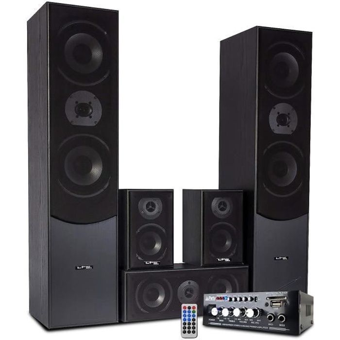 Home Cinema System - LTC Audio - E1004 - 5 Speakers - 850W - USB/Bluetooth/SD/FM