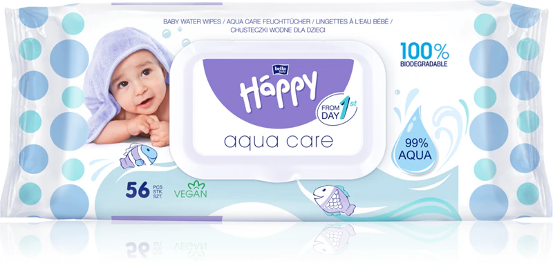 Lenços umedecidos BELLA Baby Happy Aqua Care para crianças
