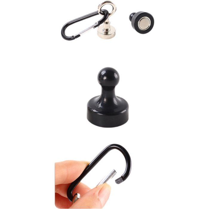 Artículos - Gancho magnético para acampar - Acero inoxidable - Anilla metálica para gancho para equipo de tienda de campaña - Soporte