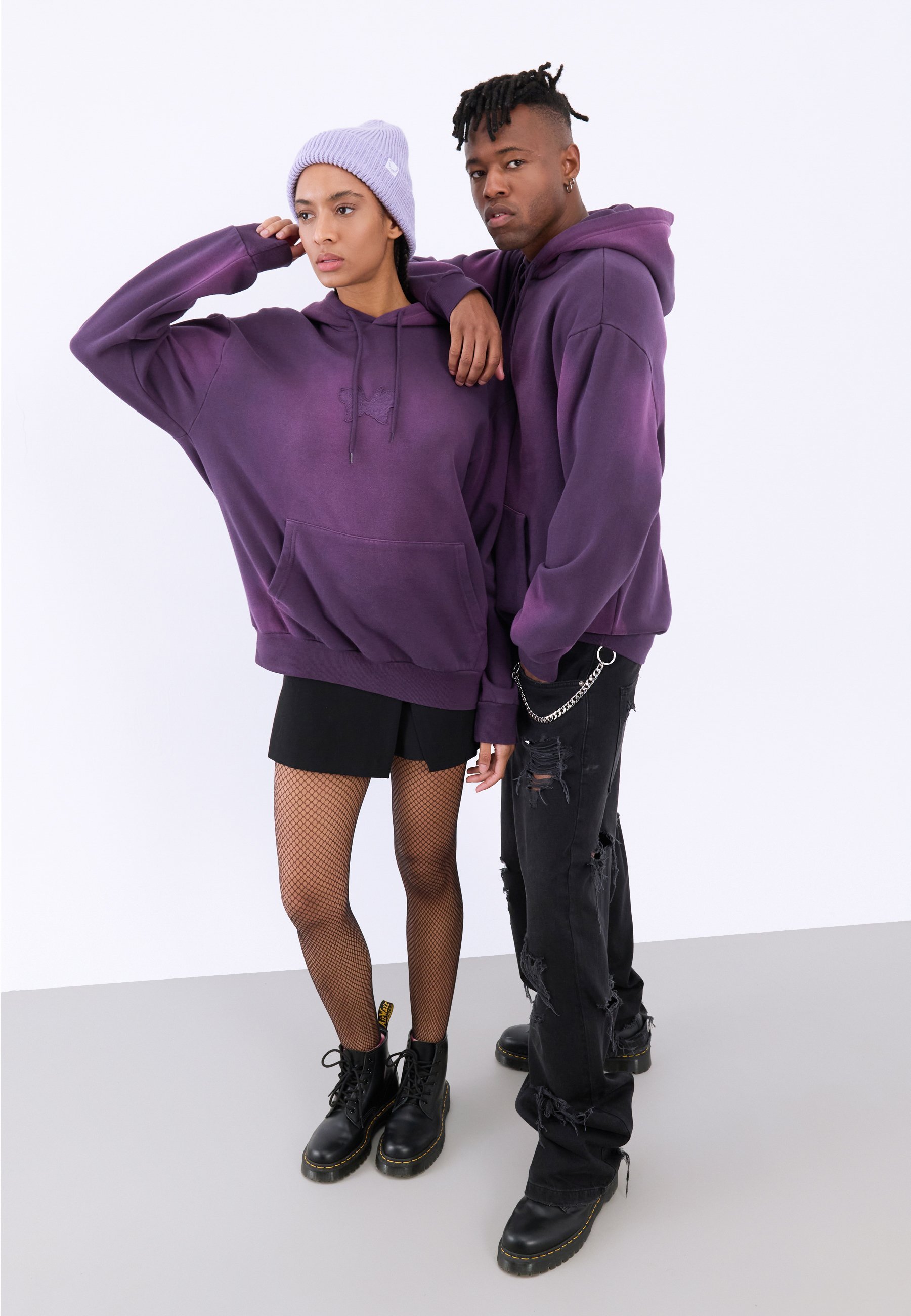 YOURTURN UNISEX - Sweatshirt - donkerpaars