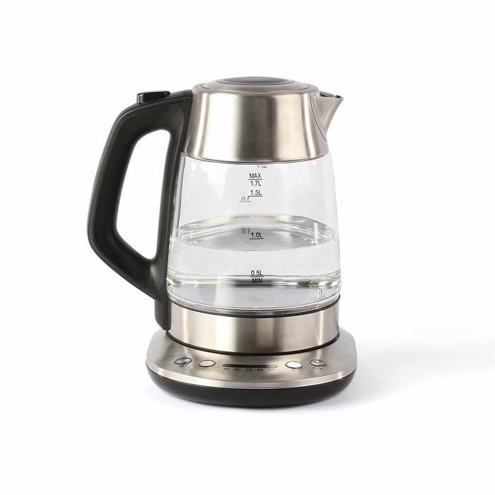 Bouilloire théière - LIVOO - DOD165 - 2200 W - 1,7 L - Température variable - Verre - Gris