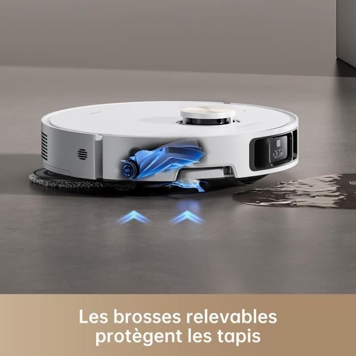 Dreame X40 Ultra Complete Robot Vacuum Cleaner and Mop with Detachable and Liftable Mop Pad, Extensive Cleaning with Brushes