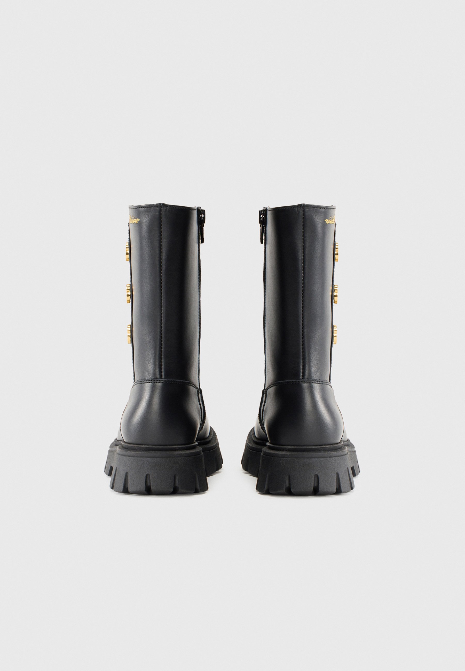MOSCHINO UNISEX - Stivali - neri/dorati