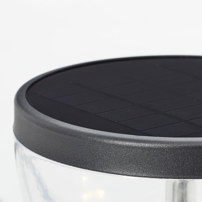 Dissuasore esterno - BRILLIANT - TULIP - LED e alimentazione solare - Sensore di movimento - Acciaio inossidabile e plastica - 4 W - Nero