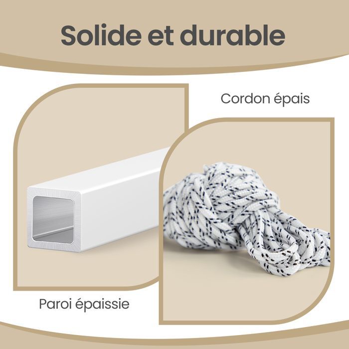 Tonnelle, Protection Solaire, Tente de Jardin, Portable, avec Parois, Usage Extérieur, 6 x 3 m, Beige