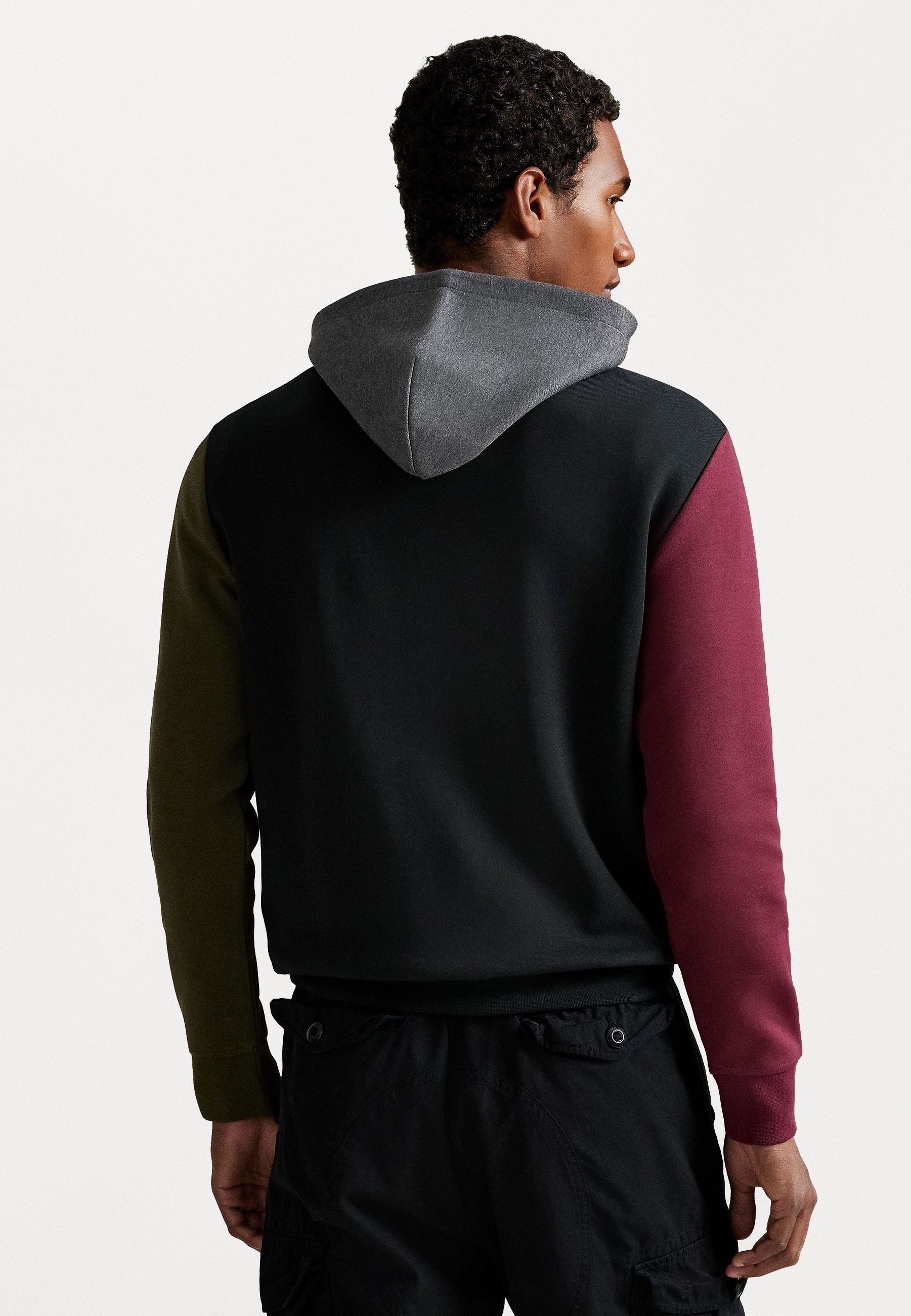 Polo Ralph Lauren LOGO DOUBLE-KNIT HOODIE - Hanorac - black multi