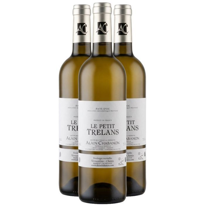Domaine Alain Chabanon  Le Petit Trélans 2024 - Pays d'Oc - Vin Blanc du Languedoc - Roussillon (3x75cl) BIO