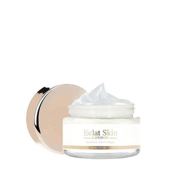 Crema de día con ácido hialurónico y colágeno de Eclat Skin London, 50 ml.