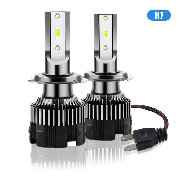 Bombilla LED H7, 120W 20000LM 6500K blanco ultrabrillante, kit de conversión de faros LED CSP, resistente al agua IP67, plug and play, paquete de 2