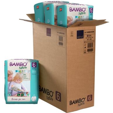 Bambo Nature Pojkar & Flickor 0% Parfym Miljövänliga Babyblöjor Storlek 6 16 kg 20 enheter
