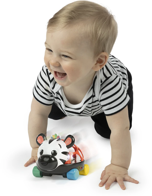 Carrinho curioso Baby Einstein Zen the Zebra™ com chocalho