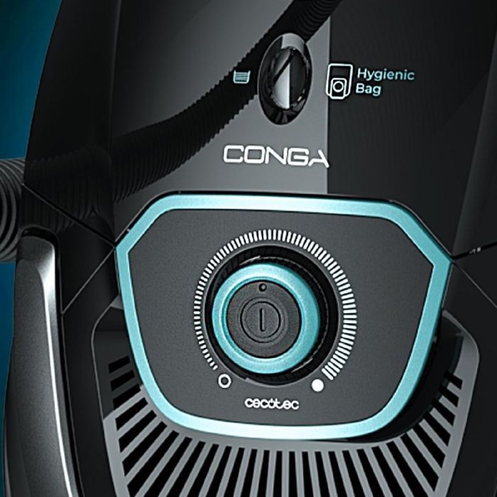 Aspirapolvere a traino Cecotec Conga Powerbag 2500 Plus con sacchetto da 2,5 litri. 850 W, filtrazione ad alta efficienza.