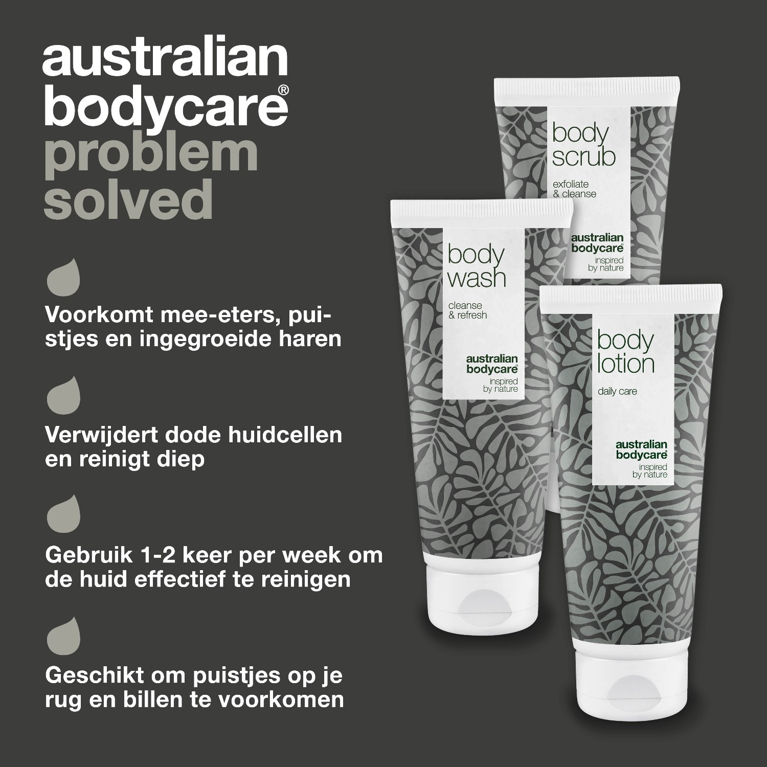 Аустралијски сет за негу тела Bodycare: лосион за тело + гел за туширање + пилинг за тело – 1 комад