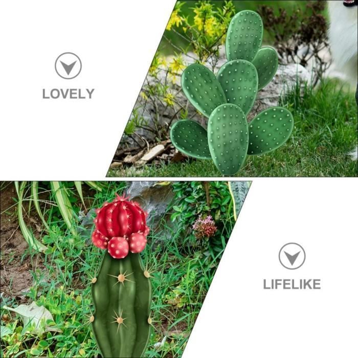 Tuindecoratie - Stereoscopische cactus - Wit - Hoogwaardig acryl - Diverse maten