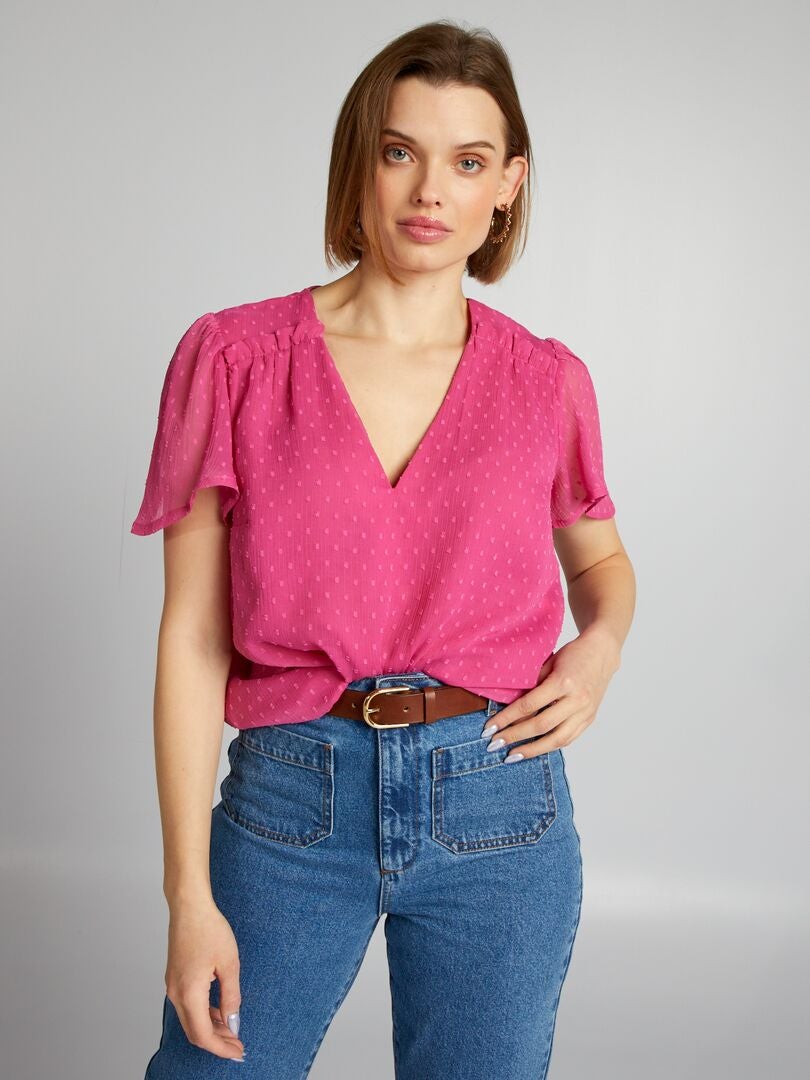 Plumetis blouse - ROZE
