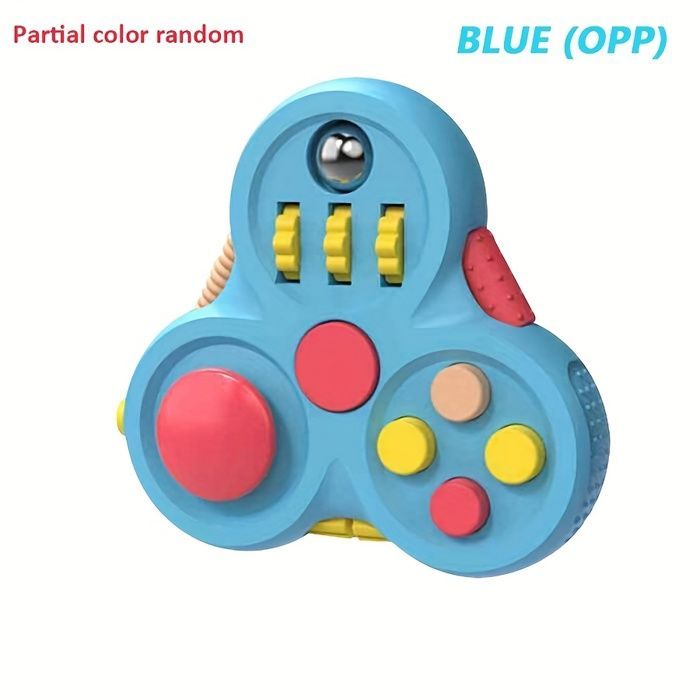 Spinner de mão antiestresse triangular azul SANYU, giro rápido e estável, ideal para escritório e escola.
