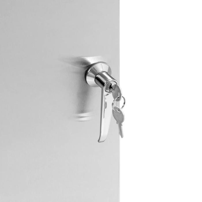 Caixa/abrigo para lixo, 240 litros, com aberturas de ventilação, aço inoxidável 201 prata metálico 14_0008480