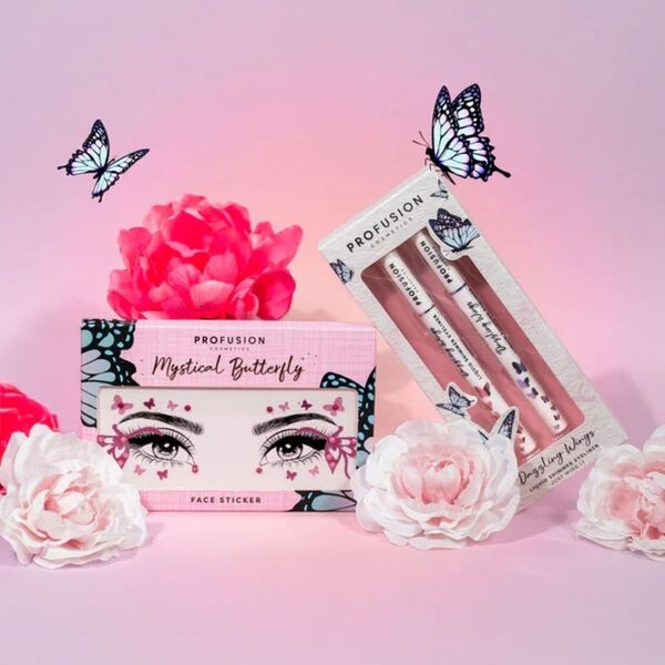 Samolepky na obličej mystického motýla od Profusion Cosmetics