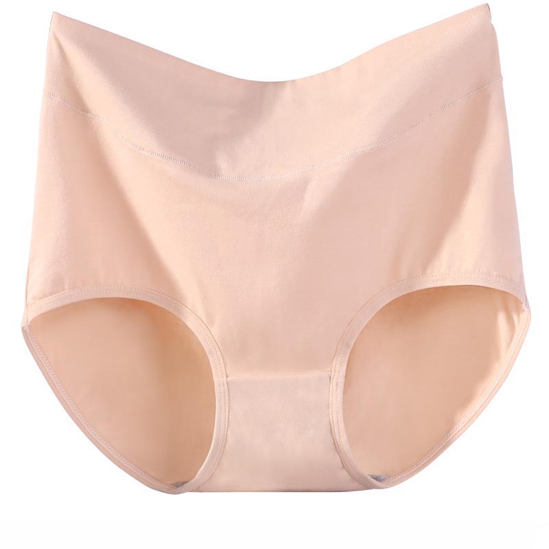 Slip taglie forti da donna, lingerie morbida, vita alta, tinta unita, mutandine in cotone traspiranti, senza cuciture