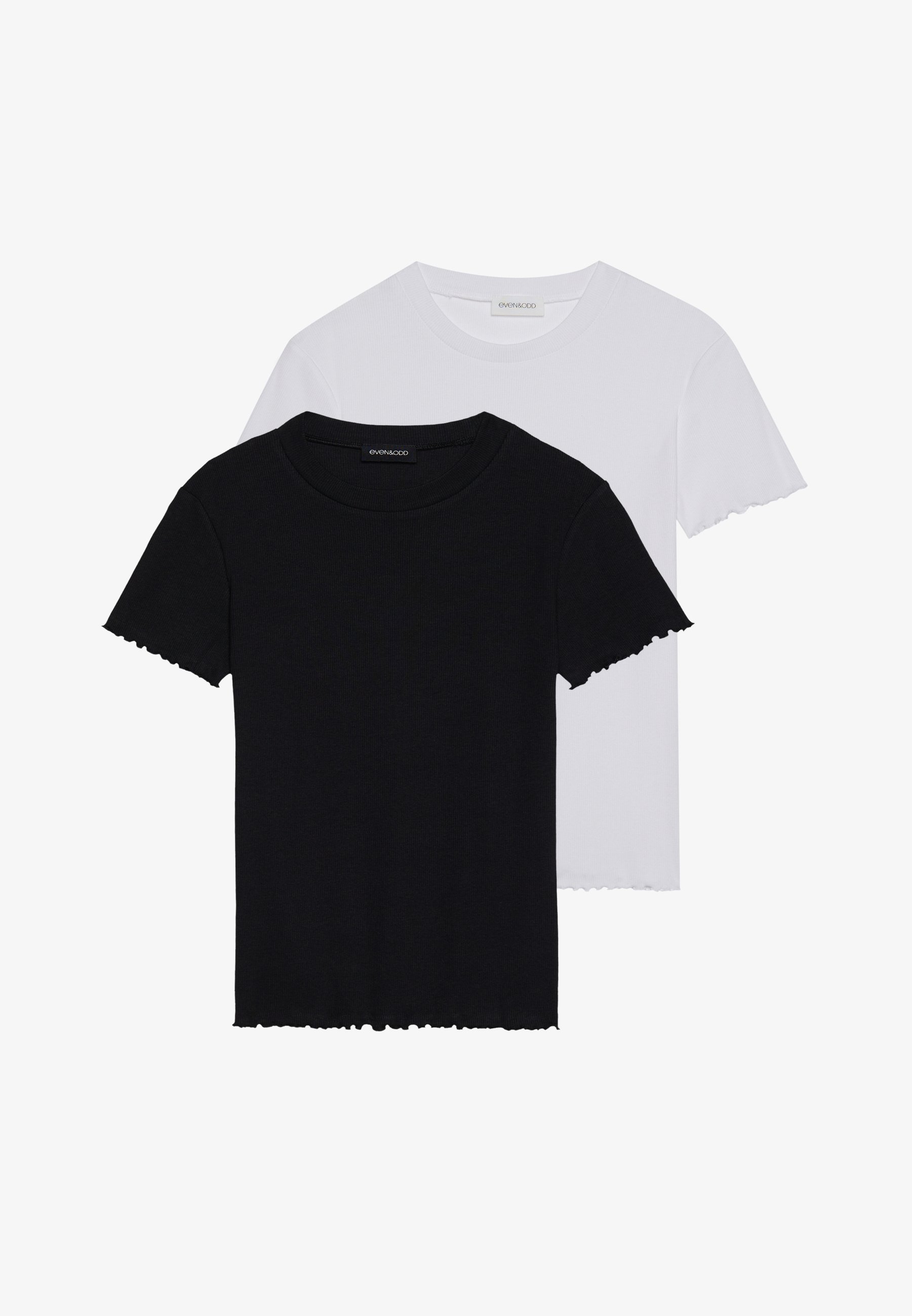 Even&Odd 2 PACK - T-paita - musta/valkoinen