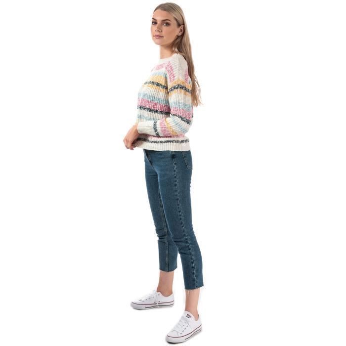 Jeans a vita alta e gamba dritta ONLY Emily Raw - Blu scuro - Donna