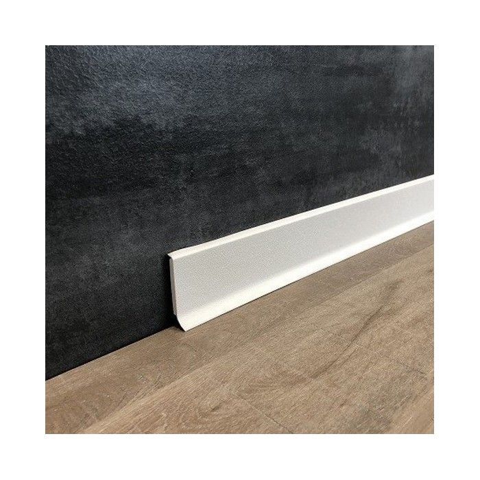 Plinthe PVC rigide 12.8 x 60 x 2500 mm Lèvre souple teintée dans la masse by PROVISTON blanc