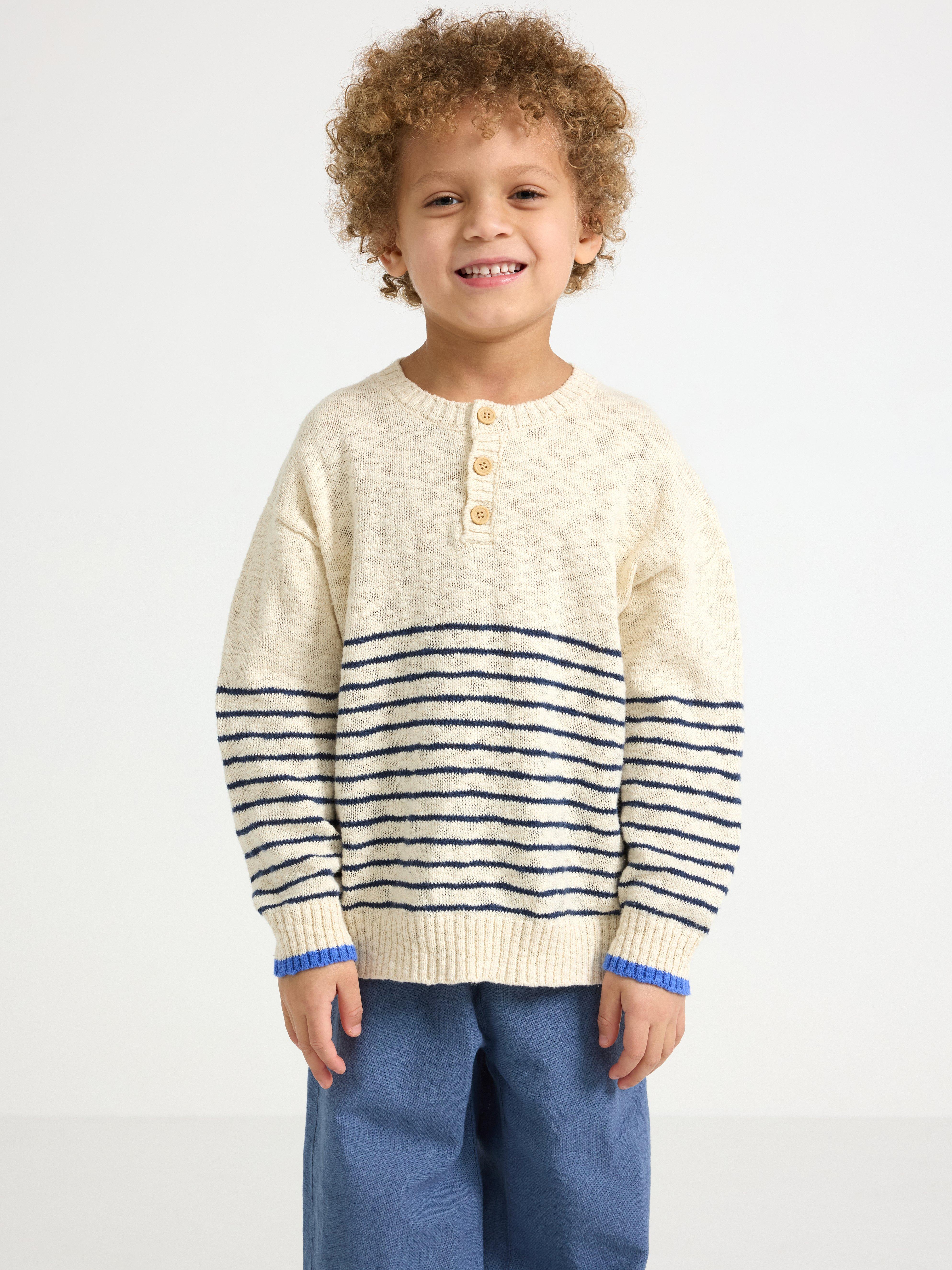 Strikket genser Lys beige