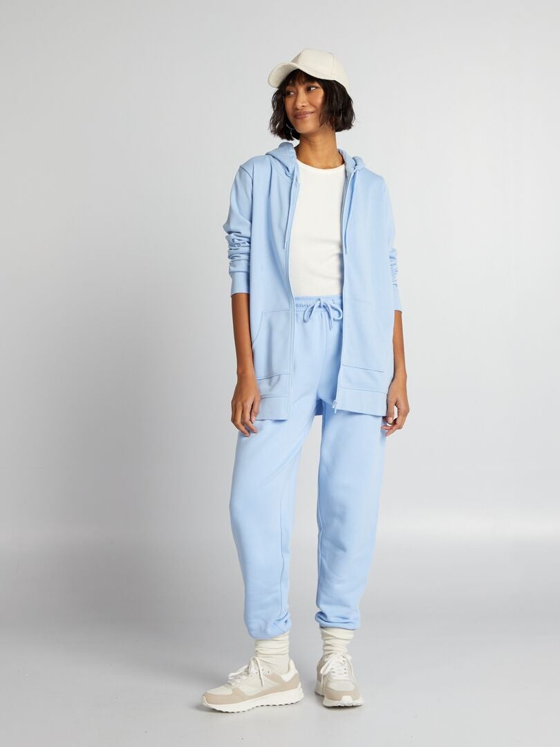 Hoodie met rits - BLAUW