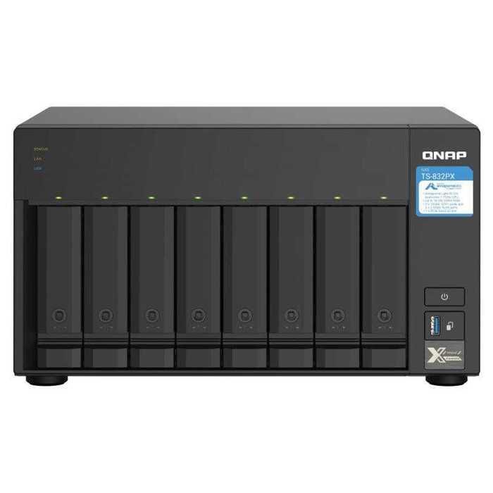 Server NAS - QNAP - TS-832PX-4G - 8 alloggiamenti - 4 GB di RAM - 10GbE SFP+