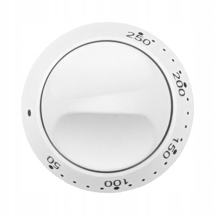 Juego de 6 pomos para cocina de gas Mastercook - Blanco - OEM - 4,9 cm de diámetro - 6 mm de diámetro de sujeción