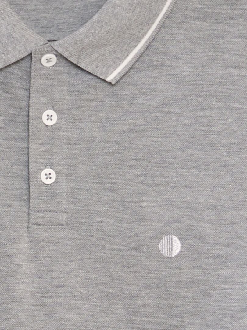 Poloshirt van piquékatoen - GRIJS