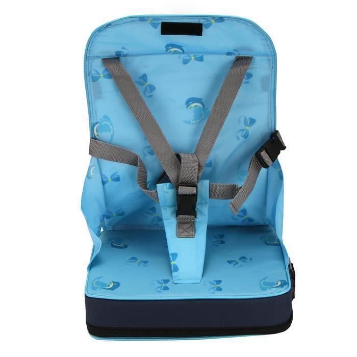 Silla elevadora plegable portátil perfecta para bebés y niños + arnés de seguridad de 5 puntos para viajes.