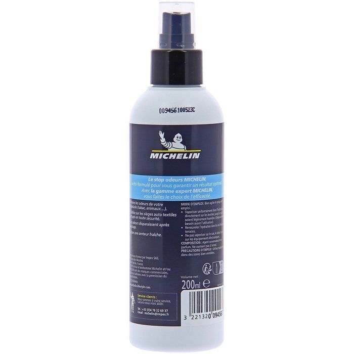 Spray antiodore - MICHELIN - Deodorante per auto professionale - 200 ml