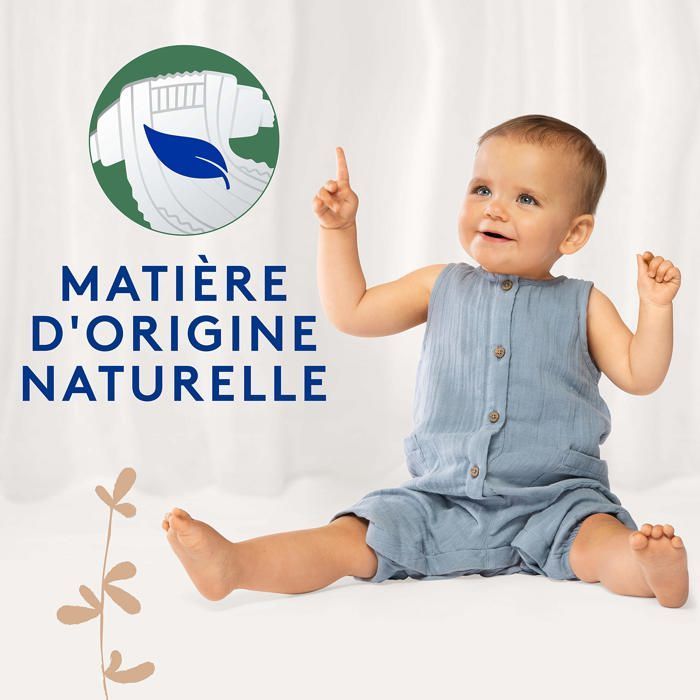 Lotus baby - 9625 - Douceur Naturelle - Couches Taille 4 (7-12 kg) Pack 1 mois - 148 Unite,Blanc
