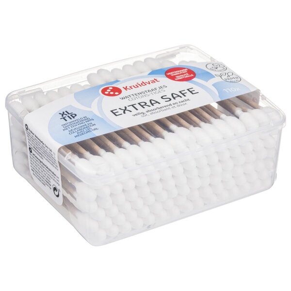 Kruidvat 100% Baumwolle Extra Safe Wattestäbchen<br>110 Stück
