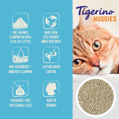 Tigerino Nuggies Sensitive Katzenstreu – Unparfümiert