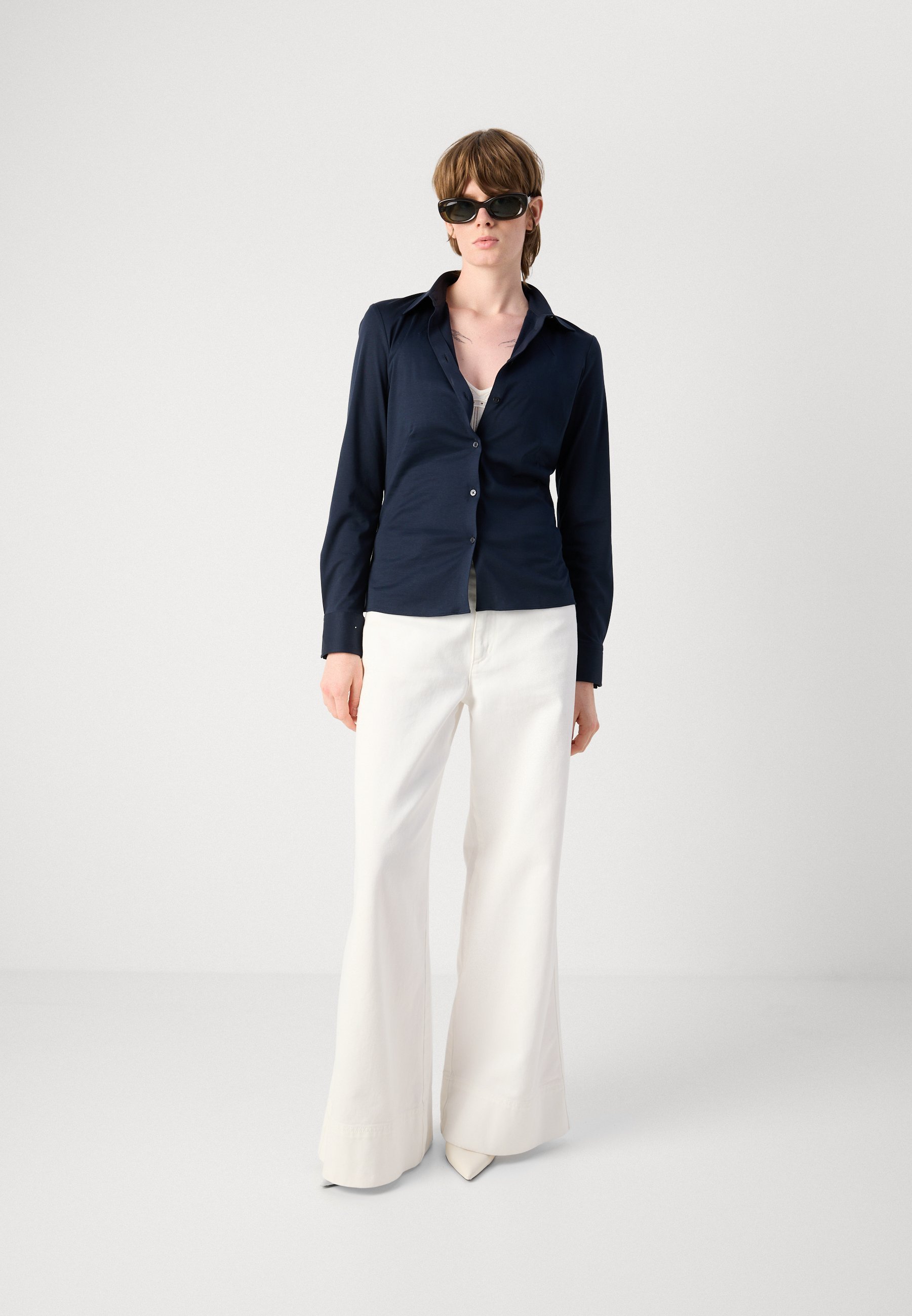 BOSS BRONTA DIENSTAG - Bluse mit Knopfleiste - dunkelblau