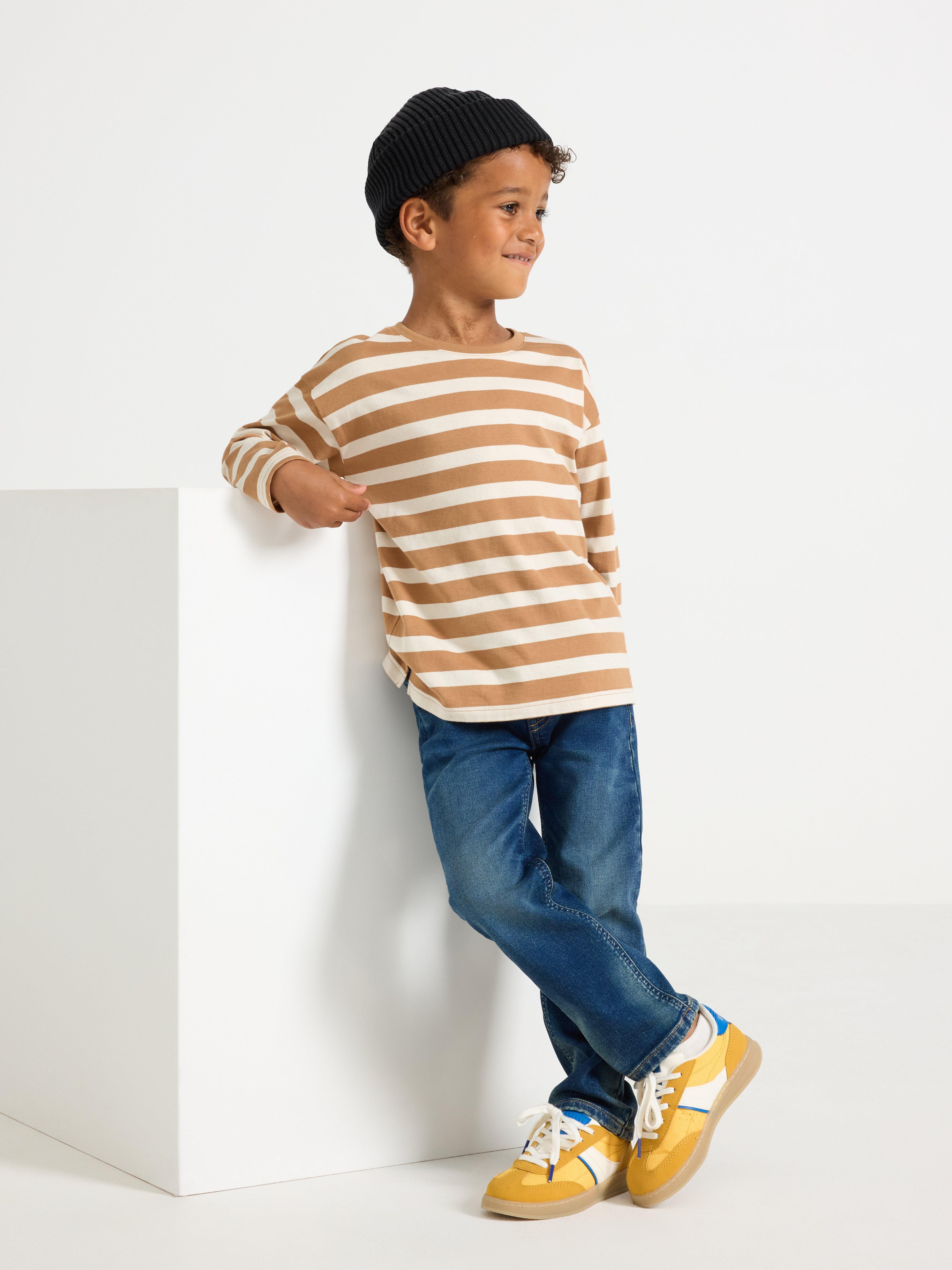 Langermet topp Mørk Dusty Beige