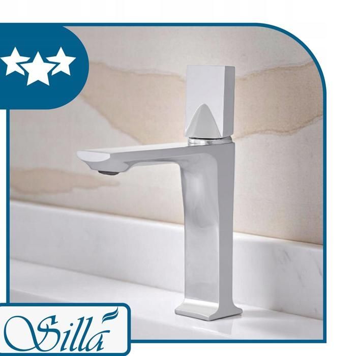 SILLA Messing-Waschtischarmatur – Wassersparende Armatur – Chrom-Finish – BR2192