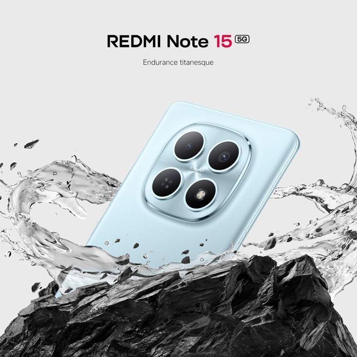 Redmi Note 15 5G Zwart 8GB + 256GB 5520mAh Batterij met een slank ontwerp