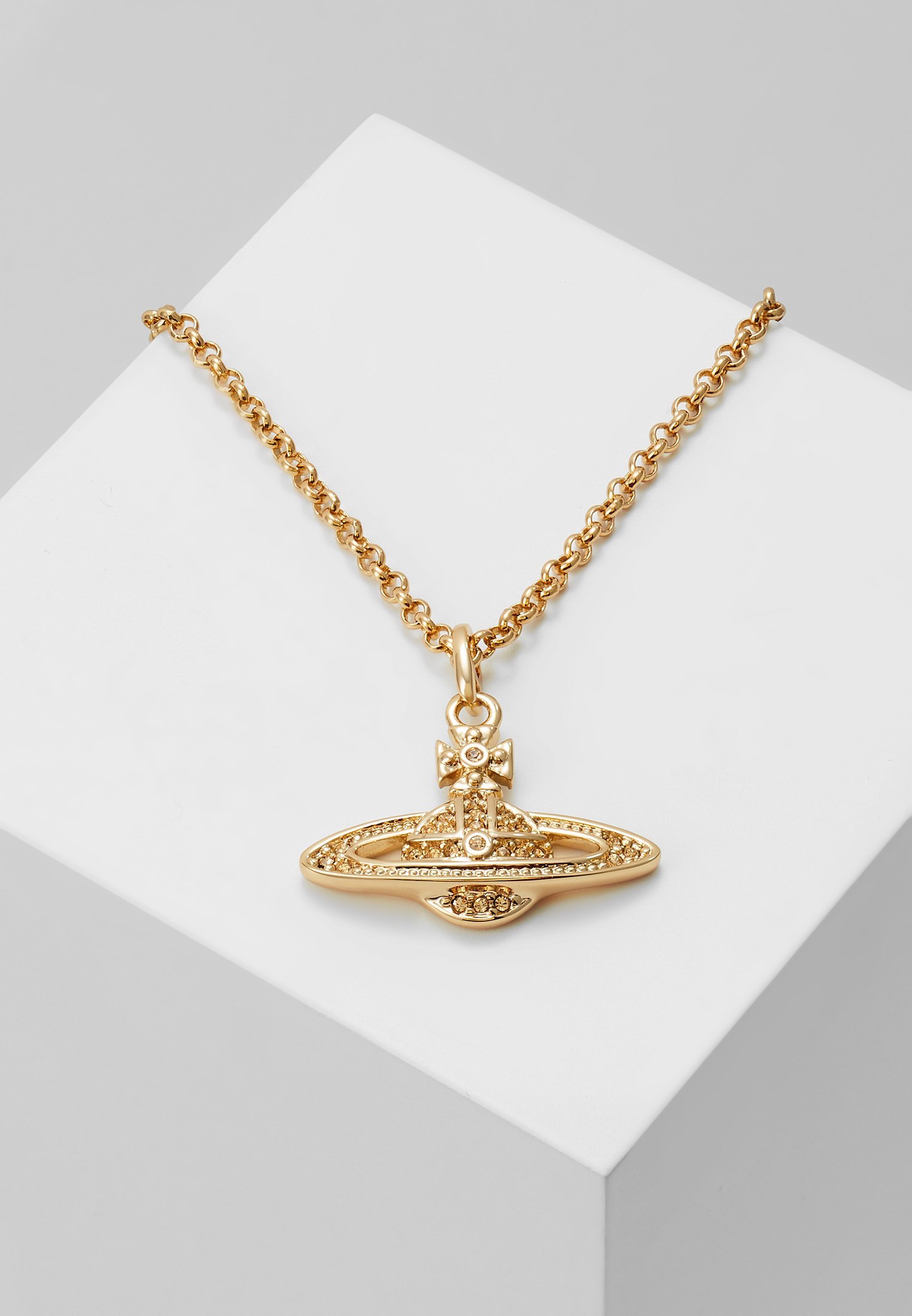 Vivienne Westwood MINI RELIËF HANGER UNISEX - Halsketting - licht Colorado goudkleurig