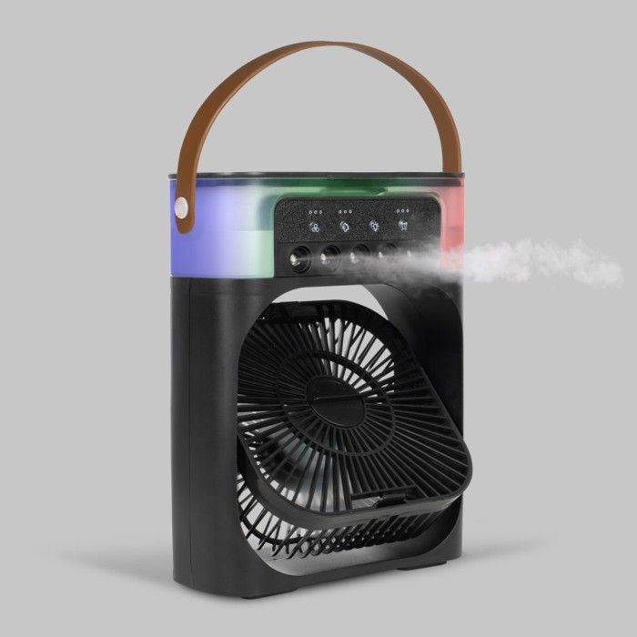 Ventilador nebulizador portátil - LIVOO - 2 EN 1 - Inclinación de 360° - 3 velocidades - Depósito de 450 ml