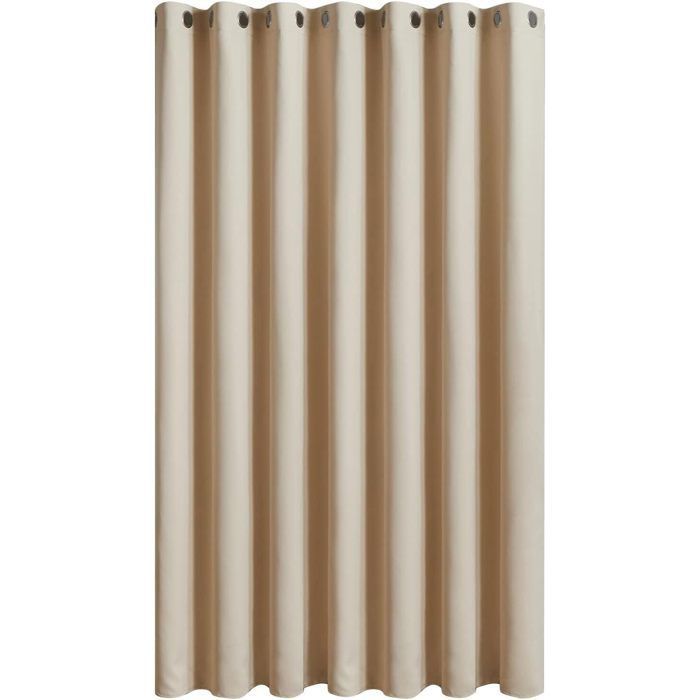 Rideau Occultants 300x240cm Beige TOPFINEL Thermique Isolant Anti Froid à Oeillets Anti Bruit Décoratif Chambre 1 Panneau