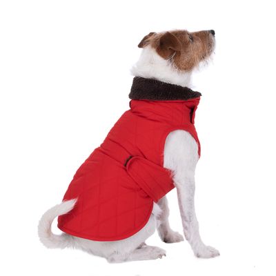 Gewatteerde hondenjas - Rood